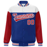 Custom Color Block Windreaker Letterman Bomber Coat Personalized Stitched Text Logo Varsity Baseball Jacket