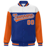 Custom Color Block Windreaker Letterman Bomber Coat Personalized Stitched Text Logo Varsity Baseball Jacket