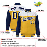 Custom Color Block Windreaker Letterman Bomber Coat Personalized Stitched Text Logo Varsity Baseball Jacket