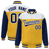 Custom Color Block Windreaker Letterman Bomber Coat Personalized Stitched Text Logo Varsity Baseball Jacket