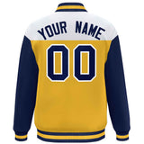 Custom Color Block Windreaker Letterman Bomber Coat Personalized Stitched Text Logo Varsity Baseball Jacket