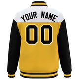 Custom Color Block Windreaker Letterman Bomber Coat Personalized Stitched Text Logo Varsity Baseball Jacket