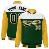 Custom Color Block Windreaker Letterman Bomber Coat Personalized Stitched Text Logo Varsity Baseball Jacket