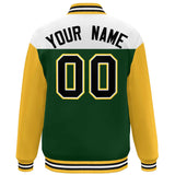 Custom Color Block Windreaker Letterman Bomber Coat Personalized Stitched Text Logo Varsity Baseball Jacket