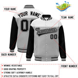 Custom Color Block Windreaker Letterman Bomber Coat Personalized Stitched Text Logo Varsity Baseball Jacket