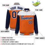 Custom Color Block Blend Windproof Personalized Stitched Text Logo Full-Snap Jacket Baseball Jacket