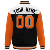 Custom Color Block Blend Windproof Personalized Stitched Text Logo Full-Snap Jacket Baseball Jacket