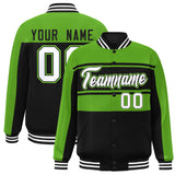 Custom Color Block Letterman Jackets Full-Snap Stitched baseball Jackets Personalized Letter and Number for Adult Youth S-6XL