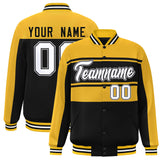 Custom Color Block Letterman Jackets Full-Snap Stitched baseball Jackets Personalized Letter and Number for Adult Youth S-6XL