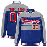 Custom Color Block Letterman Jackets Full-Snap Stitched baseball Jackets Personalized Letter and Number for Adult Youth S-6XL