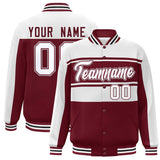 Custom Color Block Letterman Jackets Full-Snap Stitched baseball Jackets Personalized Letter and Number for Adult Youth S-6XL