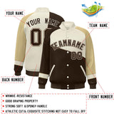 Custom Color Block Baseball Jacket College Varsity Letterman Jackets Personalized Name Number