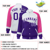 Custom Color Block  Baseball Jacket Varsity Letterman Jackets Personalized Team Name Number for Men Women Youth