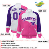 Custom Color Block  Baseball Jacket Varsity Letterman Jackets Personalized Team Name Number for Men Women Youth