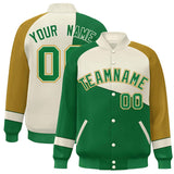 Custom Color Block  Baseball Jacket Varsity Letterman Jackets Personalized Team Name Number for Men Women Youth