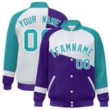 Custom Color Block  Baseball Jacket Varsity Letterman Jackets Personalized Team Name Number for Men Women Youth