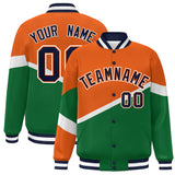 Custom Color Block Personalized Pattern Bomber Varsity Training Varsity Baseball Jacket For Men