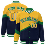 Custom Color Block Personalized Pattern Bomber Varsity Training Varsity Baseball Jacket For Men