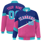 Custom Color Block Personalized Pattern Bomber Athletic Varsity Baseball Jacket For Men