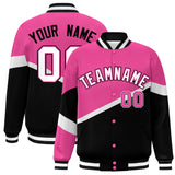 Custom Color Block Personalized Pattern Bomber Athletic Varsity Baseball Jacket For Men