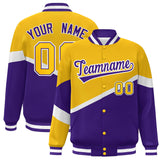 Custom Color Block Personalized Pattern Bomber Varsity Full-Snap Jacket Baseball Jacket For Men/Youth