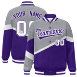 Custom Color Block Personalized Pattern Bomber Varsity Full-Snap Jacket Baseball Jacket For Men/Youth