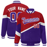 Custom Color Block Personalized Pattern Bomber Varsity Full-Snap Jacket Baseball Jacket For Men/Youth