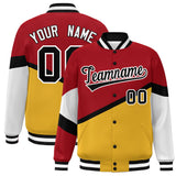 Custom Color Block Personalized Pattern Bomber Varsity Full-Snap Jacket Baseball Jacket For Men/Youth