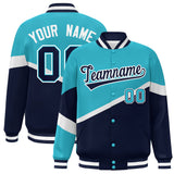 Custom Color Block Personalized Pattern Bomber Varsity Full-Snap Jacket Baseball Jacket For Men/Youth