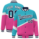 Custom Color Block Personalized Pattern Bomber Varsity Full-Snap Jacket Baseball Jacket For Men/Youth