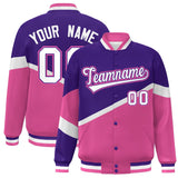 Custom Color Block Personalized Pattern Bomber Varsity Full-Snap Jacket Baseball Jacket For Men/Youth