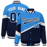 Custom Color Block Personalized Pattern Bomber Varsity Full-Snap Jacket Baseball Jacket For Men/Youth