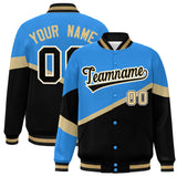 Custom Color Block Personalized Pattern Bomber Varsity Full-Snap Jacket Baseball Jacket For Men/Youth