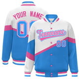 Custom Color Block Personalized Pattern Bomber Varsity Full-Snap Jacket Baseball Jacket For Men/Youth