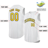 Custom Sleeveless Stripe Fashion Baseball Jersey