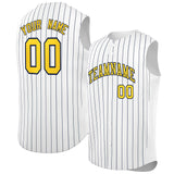 Custom Sleeveless Stripe Fashion Baseball Jersey