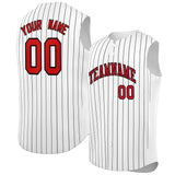 Custom Sleeveless Stripe Fashion Baseball Jersey