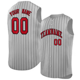 Custom Sleeveless Stripe Fashion Baseball Jersey