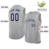 Custom Sleeveless Stripe Fashion Baseball Jersey