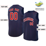 Custom Sleeveless Stripe Fashion Baseball Jersey