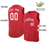 Custom Sleeveless Stripe Fashion Baseball Jersey