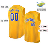 Custom Sleeveless Stripe Fashion Baseball Jersey