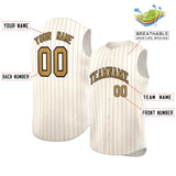 Custom Sleeveless Stripe Fashion Baseball Jersey