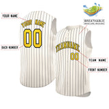 Custom Sleeveless Stripe Fashion Baseball Jersey