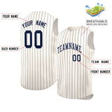 Custom Sleeveless Stripe Fashion Baseball Jersey