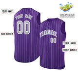 Custom Sleeveless Stripe Fashion Baseball Jersey