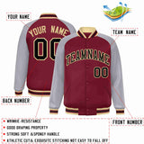 Custom Raglan Sleeves Jacket Design Fashion Baseball Coat