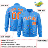 Custom Graffiti Pattern Jacket Zipper Casual Sweatshirt Letterman Bomber Coats Personalized Letter and Number