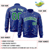 Custom Graffiti Pattern Jacket Zipper Casual Sweatshirt Letterman Bomber Coats Personalized Letter and Number