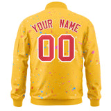 Custom Graffiti Pattern Jacket Zipper Stitched Baseball Jacket Casual Sweatshirt Letterman Bomber Coats